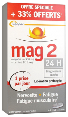 Image Mag 2 24H 45 comprimés + 15 offerts