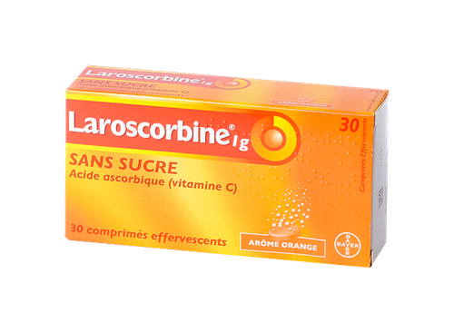 Image LAROSCORBINE 1G 30 COMPRIMÉS EFFERVESCENTS SANS SUCRE