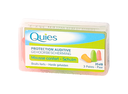 Image QUIES BOUCHON MOUSSE FLUO BOITE 3 PAIRES